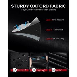 Benlari Motorcycle Cover Waterproof Outdoor, Heavy Duty Motorcycle Cover, Universal All Season Protection Night Reflective with Lock-Holes American Flag Fits up to 96.5" Motorcycles Vehicle Cover