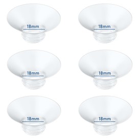 Flange Insert 18mm 6pcs Compatible with Momcozy M5/M9/M6/S12 Pro/V1 Pro/V2 Pro,for Spectra/Medela/MomMed/eufy/Lansinoh/Elvie Breast Pump, Fit for 24mm Flange/Shield of Most Pumps, Breastfeeding Parts