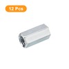 sourcing map 12pcs M12x15x30mm Coupling Nuts - Galvanized Carbon Steel