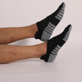 ierxibek running socks thickening towel bottom sweat absorbing and breathable mens socks (Large,black)