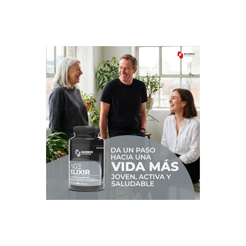 Age Elixir Suplemento Urolitina Trans Resveratrol Nad Carnitina Coenzima Q10