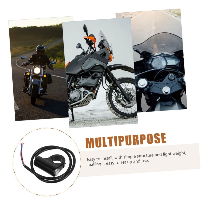 ULTECHNOVO Aluminum Motorcycle Handlebar Switch Spotlight Switch for Motorbike 5