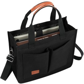 Voova Tote Bag, Canvas, Large Capacity Shoulder Bag, Men's, Women's, Crossbody Bag, Handbag, Popular, Lightweight, Mother's Bag, Tote Bag, Can Store 13-14 Inch Laptops with Many Canvas Pockets,