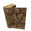 Vintage Fairy Book Box Leather Over Wood Secret Storage Box
