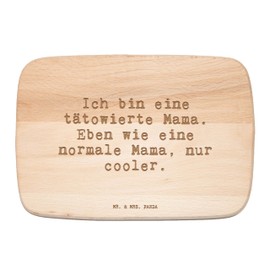 Mr. & Mrs. Panda Frühstücksbrett Ich Bin eine tätowierte... - Geschenk, Beste Mama, Geschenk Mama, Schneidebrett, Schneidebrett Holz, Tattoo,
