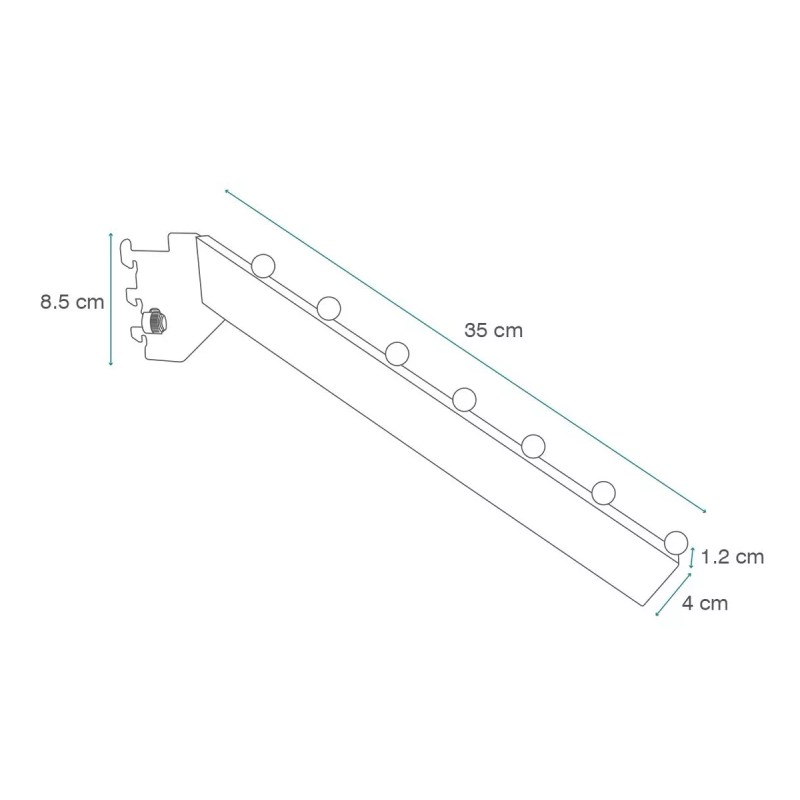 Exhivit Cascada Cromo Para Cremallera Exhibidor Ropa 5 Pzs