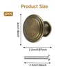 Antique Brass Cabinet Knobs 6 Pcs, Vintage Drawer Handles Copper