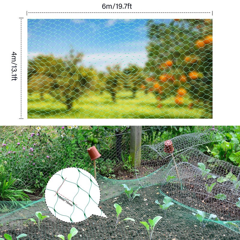 Boao, Bird Protection Net with 100 Wire Ties and 10