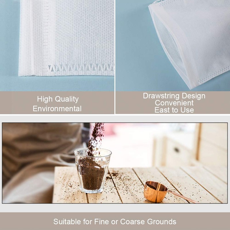 YQL Cold Brew Coffee Filter,50PCS 6X10 Inch No Mess Cold