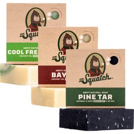 Dr. Squatch Dr. Squatch Natural Soap Bar for Men, 3 Pack to Choose From - Laurel Rum, Cool Fresh Aloe, Pine Tar
