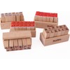 SONGER 60pcs Cute Mini Wood Rubber Stamp Set DIY Diary