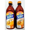 Glaxo smith kline 2X Emulsion de Scott BIG BOTTLE 400ml EACH. Orange flavor  Bacalao Cod liver oil