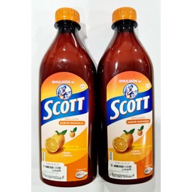Glaxo smith kline 2X Emulsion de Scott BIG BOTTLE 400ml EACH. Orange flavor  Bacalao Cod liver oil