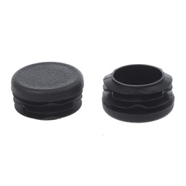 12Pcs Round Plastic Plug, 1-1/4 Inch (32mm) End Caps for Tubing Pipe OD 1.25" & ID 26-30mm, Steel Furniture Foot Table Chair Leg End Insert Plug Cap Covers Protector, Bar Stool Glides, Fence Plugs