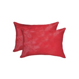 Homeroots 12" X 20" X 5" Firecracker Cowhide  Pillow 2 Pack