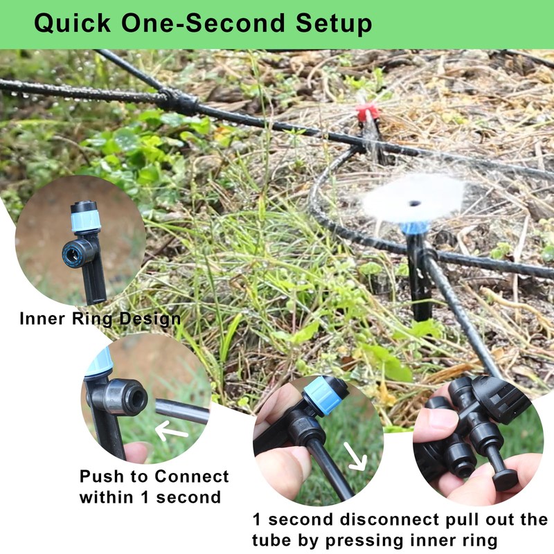 250FT Drip Irrigation Kit – 2026 New Quick-Connect Micro Irrigation