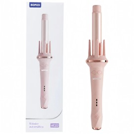 BOMIDI Rizador De Cabello Automático, Rizador Eléctrico Con 32 Mm De Diámetro Para Peluquería Rápida, Varita Rizadora De Pelo Automática Con 3 Temp, Anti-quemaduras(rosa) HC02