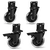 Hirate 3 inch Furniture Casters 360 Degree Brake Caster Wheels,Heavy