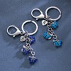HAISWET Letter E Initial Keychains for Women Blue Butterfly Alphabet