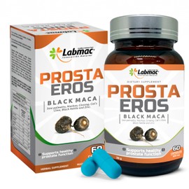 Prosta Eros - ProstaEros- Prostate Support Supplement - 7 Natural Ingredients- Black Maca, Saw Palmetto, Mashua, Cat's Claw, Gingseg, Black Nettle and Zinc. Capsules 60 Count (Pack of 1)