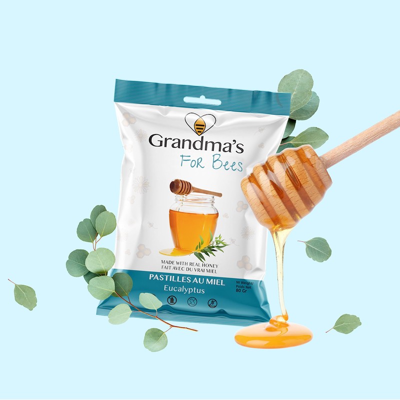 Grandma's For Bees | Honey and Eucalyptus 80g - Pack