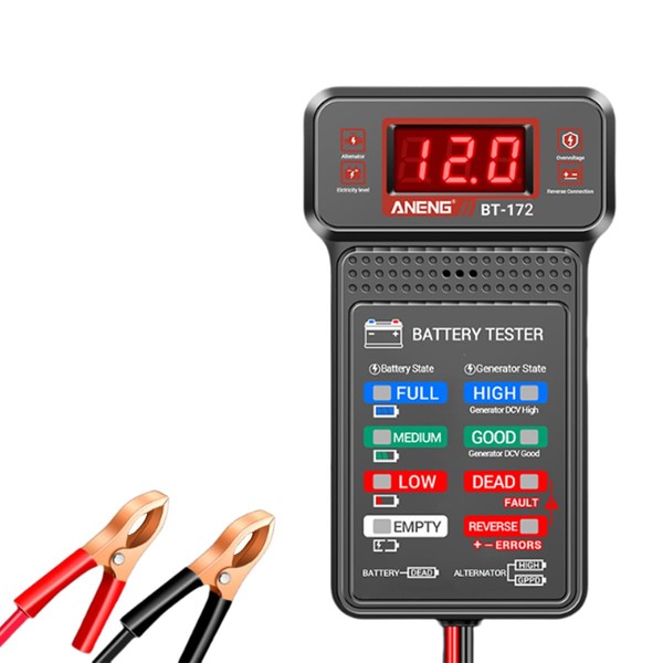 UHANBUT 12V Car Battery Tester with LCD Screen & Indication,