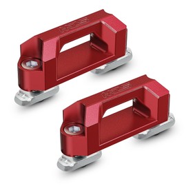 MZS Truck Bed Rail Cleats, Tie Down Anchors Compatible with Maverick 2022-2025 / F150 Raptor 2023-2025 for Track Cargo Management System, Replace NZ6Z26000A64A, Red, Pack of 2