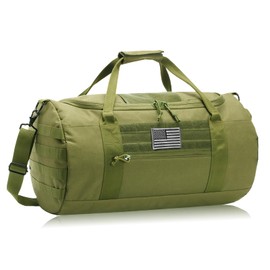DBTAC 40L Tactical Gym Bag for Men | Military Heavy Duty Duffle Bag with Adjustable Strap for Gym Workout Fitness, Basketball Soccer Sport Training & Weekend Travel, OD Green
