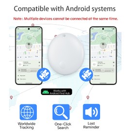 Air Tracker Tag IP67 Waterproof Bluetooth Tracker, Keychain Finder, Item Locator for Bags, Backpacks, Luggage, Wallets (Android Only White-4)