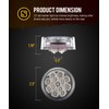 Partsam 10Pcs Dual Revolution 2.5 inch Round 13LED Marker Light,