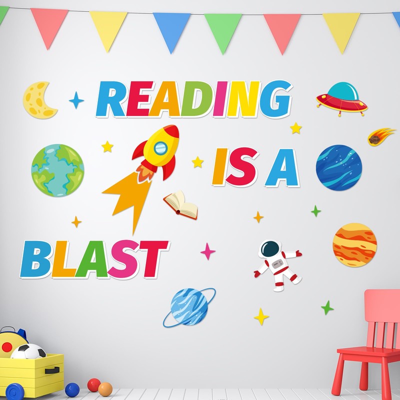 Space Theme Reading Classroom Bulletin Board Decors, Outer Space Reading