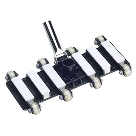 ATIE Heavy-Duty Professional-Grade Flexible Weighted Pool Vacuum Head with Chrome Handle and Ball Bearing Wheel - Great for Pool Owners and Pool Professionals