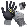 KAYGO Cut Resistant Gloves, MicroFoam Nitrile Coated, ANSI Cut level