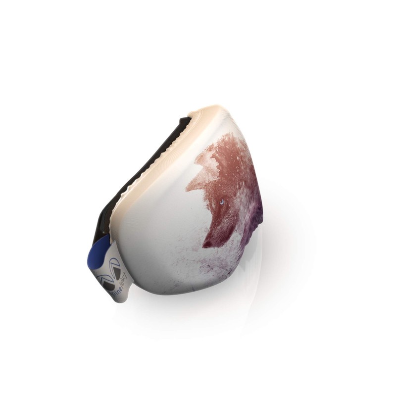 alpine [vju:] Ski Goggle Protection Cover Elastic Microfiber Unisex, white