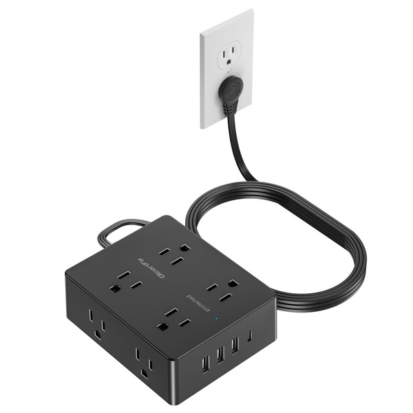 olcorife Surge Protector Power Strip, Olcorife 15ft Long Extension Cord
