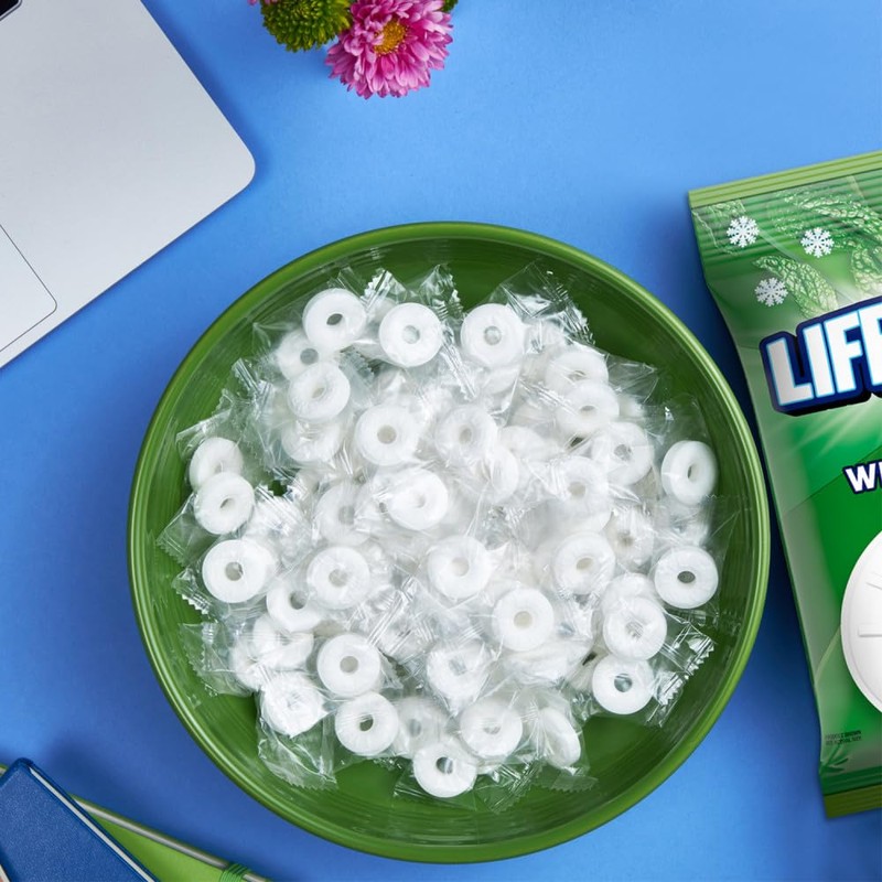 LIFE SAVERS Wint O Green Individually Wrapped Mints, Candy Variety