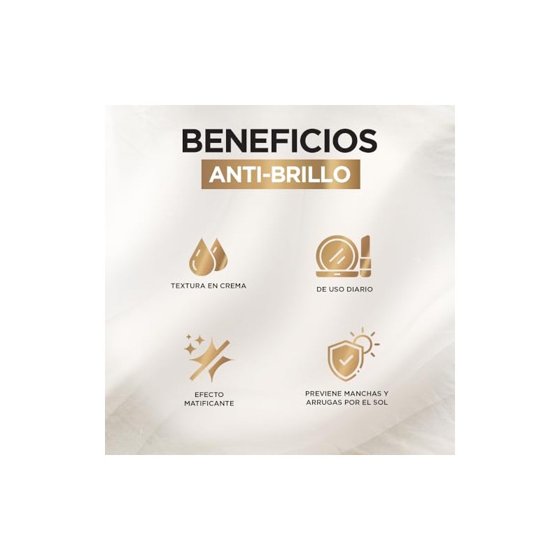 L'Oréal Paris Protector Solar Diario Anti-Brillo FPS50+ UV Defender, 40ml