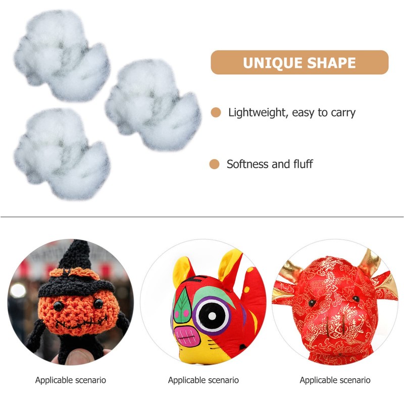 COHEALI 3 Bags Stuffing for Stuffed Animal Doll Stuffed Cotton