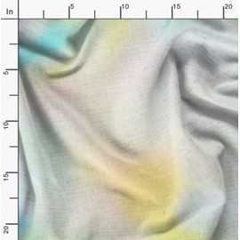 Soimoi Green Cotton Jersey Fabric Ombre Tie-Dye Print Fabric BTY 58 Inch Wide