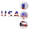 Ciieeo 3Pcs Usa Wooden Sign of July Independence Day Decor