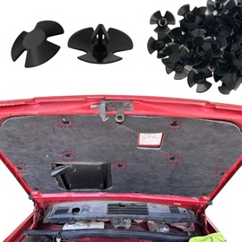 QZTYTY 40PCS Hood Insulation Retainer Clips, Car Hood Clips, Nylon Clip Hood Liner Push Pin, 4878883AA Hood Insulation Retainers Compatible with Chrysler Dodge Ram Challenger Jeep Plymouth (40PCS)