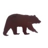 Everydecor Grizzly Bear Silhouette Metal Wall Art Decor - Bear