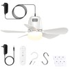 Gliztech Gazebo Fan Outdoor Hanging with Light, Patio Plug in