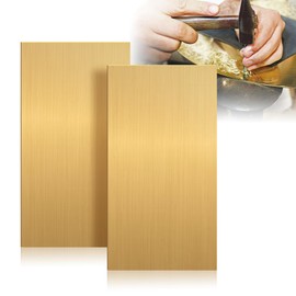 Axigundaone 2 Pcs Brass Sheet for Crafts, 14 Gauge(1.5 mm) Thickness Metal Brass Plates, 12 x 6 Inch Brass Sheets for DIY Model Crafts, Electrical Repairs