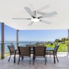 SNJ 52 Inch Brushed Nickel Ceiling Fans with Lights and