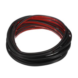 HARFINGTON Rubber Weather Stripping Door Seal Strip, 20 Feet D-Shaped Draught Excluder for Door Window Frame, Self Adhesive Waterproof Weather Sealing Strip for 0.16" to 0.22" Gap, Black