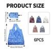 BuxiuGK 6 PCS Foldable Shopping Bag Reusable Grocery Bags Heavy