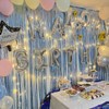 Blue Tinsel Curtains for Birthday Party Decorations, Photo Booth Backdrop