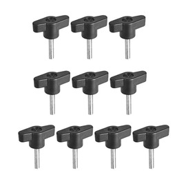 Boxonly Clamping Knob Handle for Lathes Mechanical Equipment Instruments and Industrial Equipment Screw Knobs Handle Threaded T-Shape M6 x 20mm 10pcs