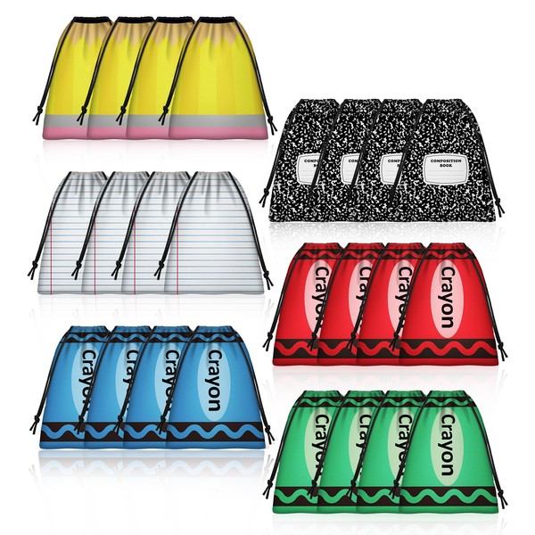 Denylo pro 24 Pcs Back to School Drawstring Bags 6